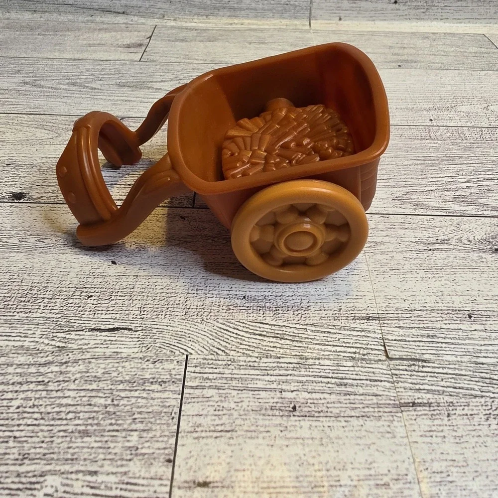 Fisher Price Little People Brown Farm Horse Cart Donkey Christmas Nativity 3.5